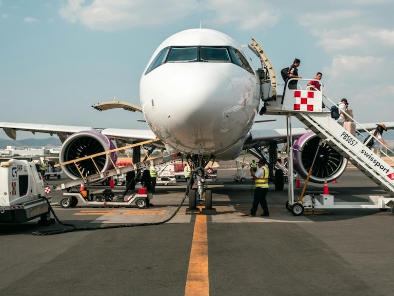 Plane receiving predictive maintenance