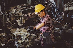 Woman doing maintenance