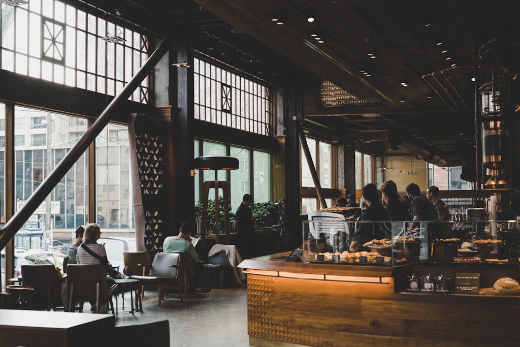 Lobby of a restaurant cafe