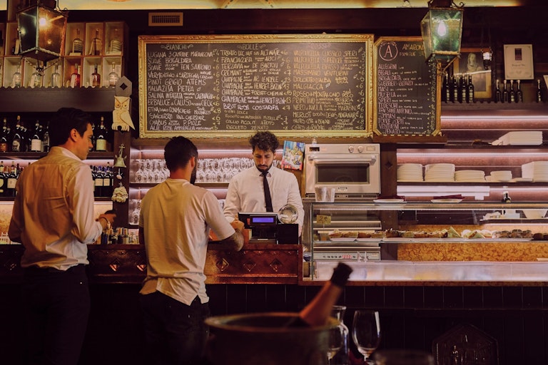 Cashier of a restaurant