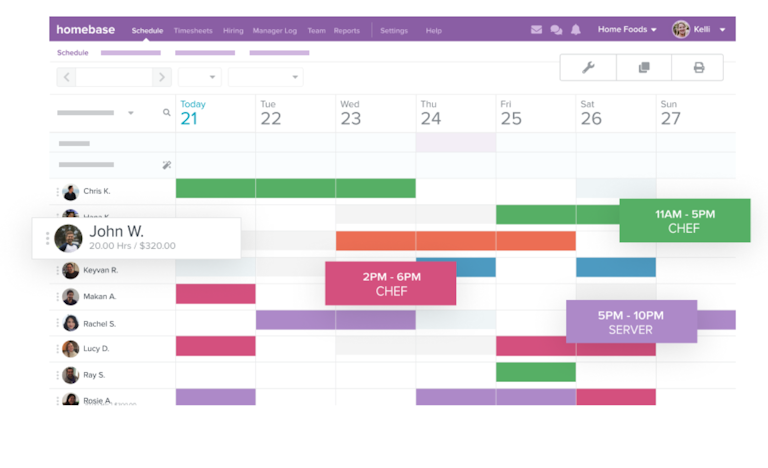 Homebase Employee Scheduling
