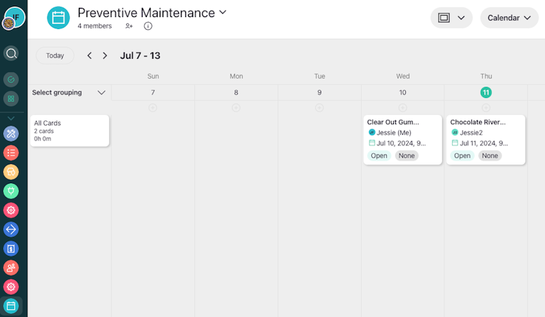 Coast preventive maintenance calendar